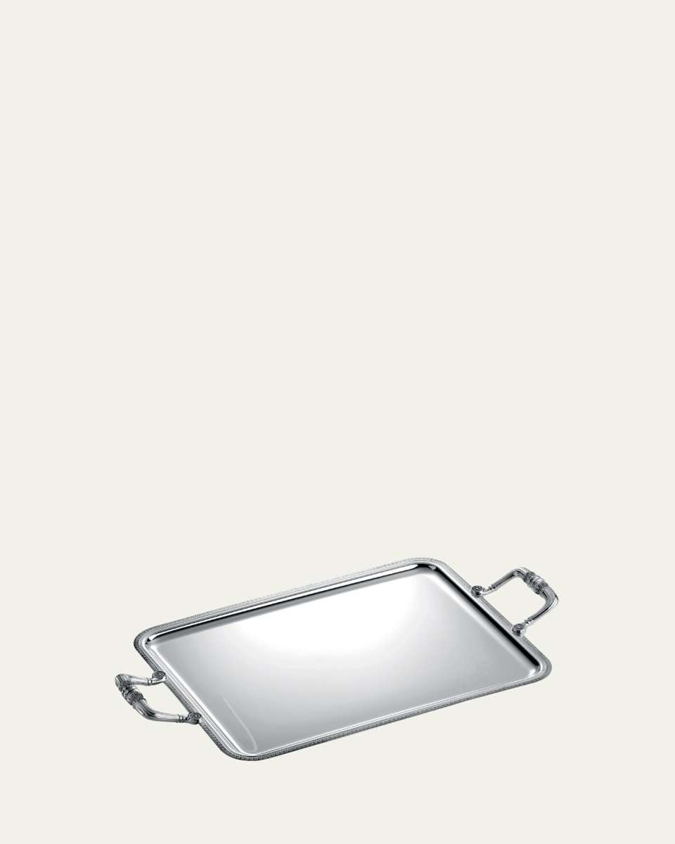 Malmaison Sivler-Plated Serving Tray with Handles